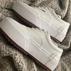 Vans Women Size 5/ Men Size 3.5 Canvas Old Skool Stacked Shoes Sneakers